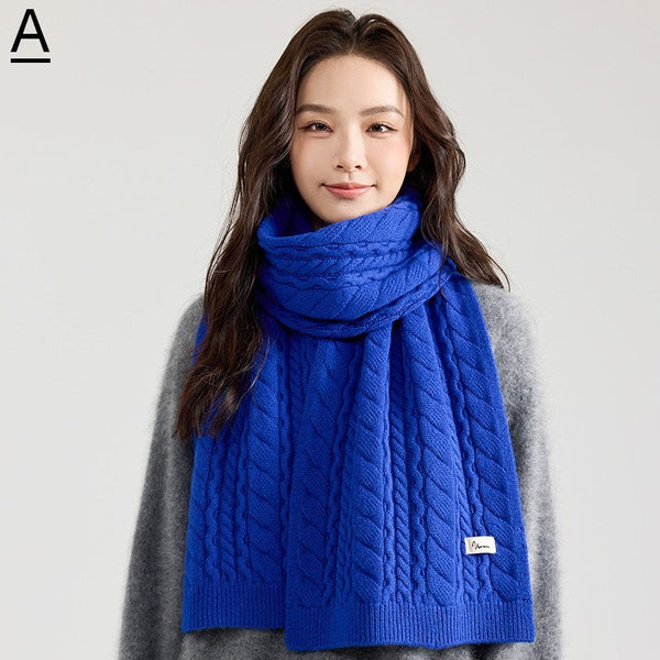 Modern Winter Scarf, Blue Casual Scarf for Women, Fashion Designer Scarf, Cold Weather Scarf, Wool Scarf for Women, Soft Cashmere Scarf for Women-HomePaintingDecor