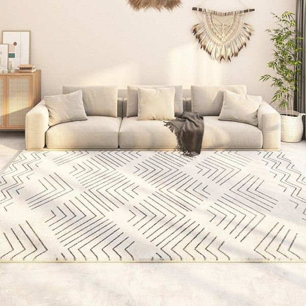 Entryway Modern Runner Rugs, Contemporary Modern Rugs for Living Room, Modern Runner Rugs for Hallway, Thick Modern Rugs Next to Bed-HomePaintingDecor