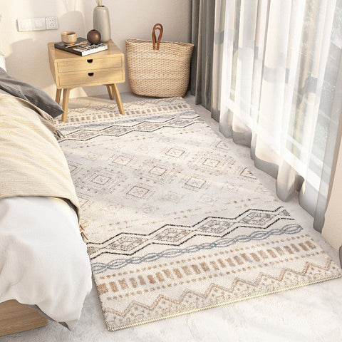 Contemporary Modern Rugs for Living Room, Thick Modern Rugs Next to Bed, Entryway Modern Runner Rugs, Modern Runner Rugs for Hallway-HomePaintingDecor