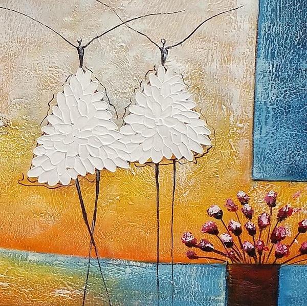 Abstract Modern Paintnig, Bedroom Wall Art Ideas, Simple Modern Painting, Abstract Painting for Sale, Ballet Dancer Painting-HomePaintingDecor