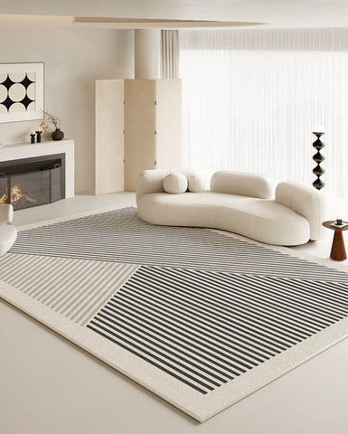 Living Room Modern Area Rug, Large Area Rugs for Office, Bedroom Modern Floor Rugs, Contemporary Area Rugs under Sofa-HomePaintingDecor