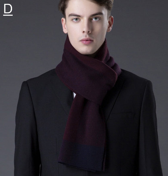 Formal Men Scarf Styles, Business Casual Scarf Men, Long Thick Wool Scarf, Men's Winter Scarf, Fashion Scarf, Christmas Gift for Men, Men's Wool Scarf Winter-HomePaintingDecor