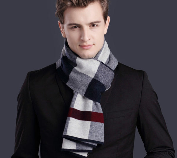 Thick Wool Scarf, Men's Winter Scarf, Formal Men Scarf Styles, Business Casual Scarf Men, Fashion Scarf, Christmas Gift for Men, Men's Wool Scarf Winter