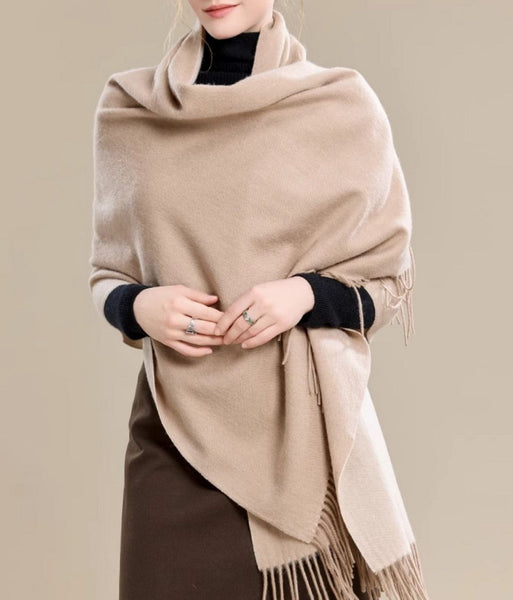 Soft Wool Scarf for Women, Long Wool Scarf, Evening Wrap, Camel Brown Winter Shawl, Elegant Shawl, Warm Cape, Fashion Scarf, Christmas Gift, Gifts for Women-HomePaintingDecor