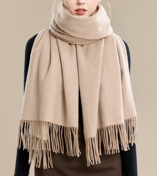 Soft Wool Scarf for Women, Long Wool Scarf, Evening Wrap, Camel Brown Winter Shawl, Elegant Shawl, Warm Cape, Fashion Scarf, Christmas Gift, Gifts for Women-HomePaintingDecor