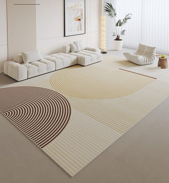 Modern Living Room Rug Placement Ideas, Modern Geometric Carpets for Office, Bedroom Modern Area Rugs, Modern Area Rugs under Dining Room Table-HomePaintingDecor