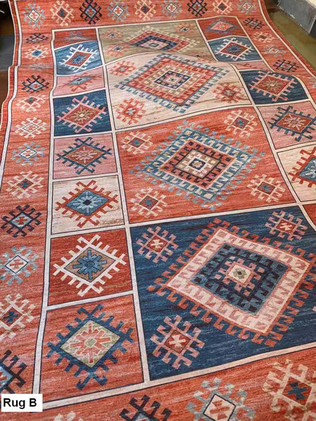 Morocco Area Rugs for Living Room, Traditional Persain Rugs for Bedroom, Traditional Colorful Persian Rugs, Vintage Area Rugs for Dining Room-HomePaintingDecor