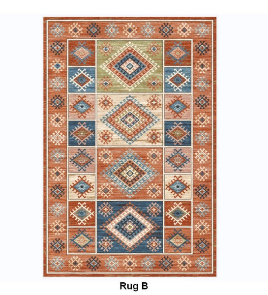 Morocco Area Rugs for Living Room, Traditional Persain Rugs for Bedroom, Traditional Colorful Persian Rugs, Vintage Area Rugs for Dining Room-HomePaintingDecor