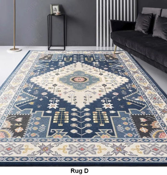 Morocco Area Rugs for Living Room, Traditional Persain Rugs for Bedroom, Traditional Colorful Persian Rugs, Vintage Area Rugs for Dining Room-HomePaintingDecor