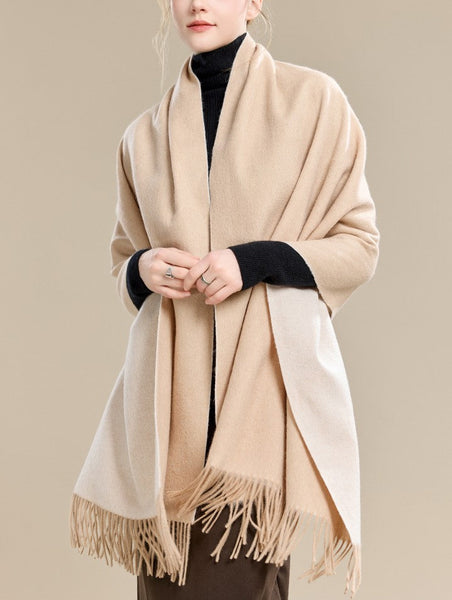 Light Brown Wool Scarf, Soft Wool Scarf for Women, Evening Wrap, Long Winter Shawl, Elegant Shawl, Warm Cape, Fashion Scarf, Christmas Gift, Gifts for Her-HomePaintingDecor