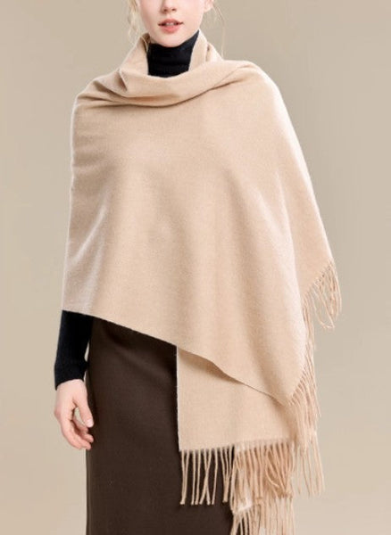 Light Brown Wool Scarf, Soft Wool Scarf for Women, Evening Wrap, Long Winter Shawl, Elegant Shawl, Warm Cape, Fashion Scarf, Christmas Gift, Gifts for Her-HomePaintingDecor