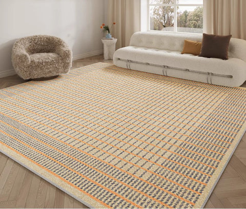 Geometric Area Rugs under Coffee Table, Modern Rugs for Living Room, Contemporary Modern Rugs for Dining Room, Large Modern Rugs for Bedroom-HomePaintingDecor
