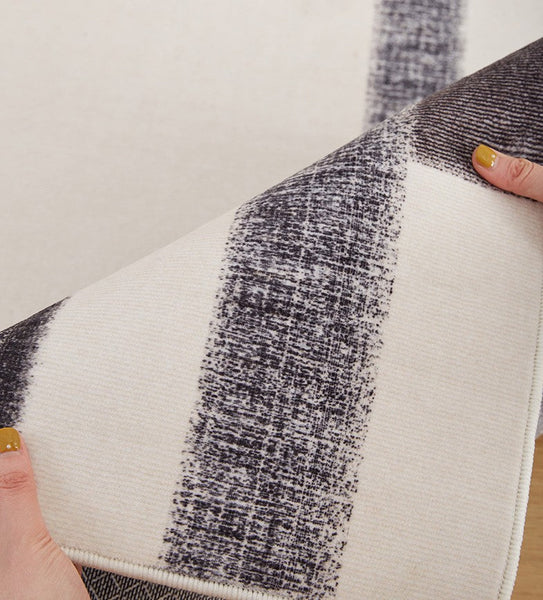 Abstract Area Rugs for Living Room, Geometric Contemporary Modern Rugs Next to Bed, Modern Carpets for Office, Modern Soft Rugs under Dining Room Table-HomePaintingDecor
