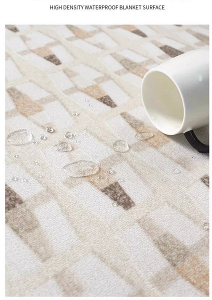 Abstract Area Rugs for Living Room, Modern Rugs under Dining Room Table, Modern Carpets for Kitchen, Geometric Contemporary Modern Rugs Next to Bed-HomePaintingDecor