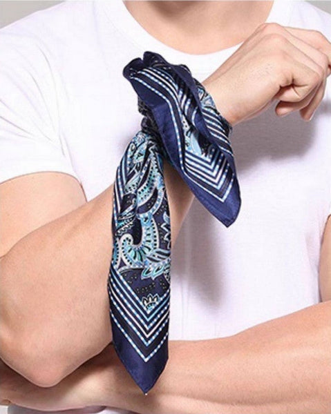 Pure Silk Square Scarf, Soft Silk Scarf Mens, Mens Dress Silk Scarf, Skinny Silk Scarf Men, Silk Neckerchief For Men, Summer Silk Scarf Men, Formal Silk Scarf Mens, Small Square Silk Scarf-HomePaintingDecor