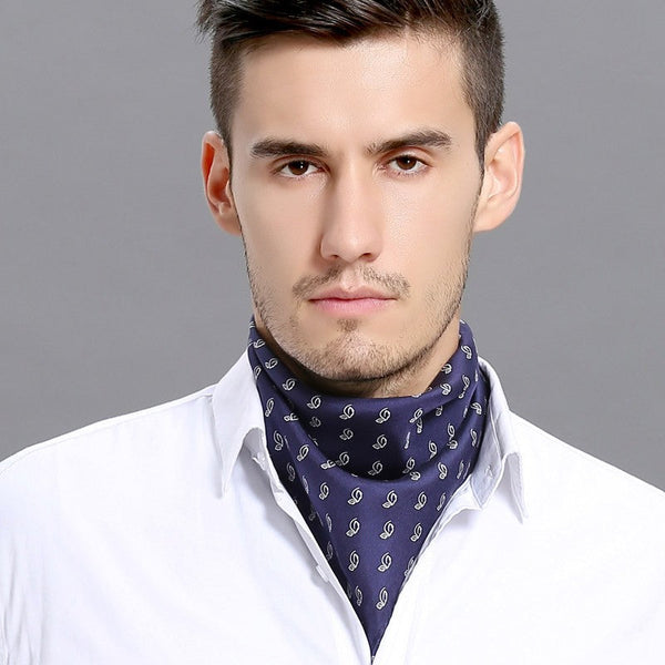 Casual Silk Scarf Mens, Short Silk Scarf Business, Mens Silk Head Scarf, Professional Thin Silk Scarf, Mens Silk Neck Scarf, Silk Scarf For Work, Small Silk Scarf Men, Silk Scarf For Suit-HomePaintingDecor