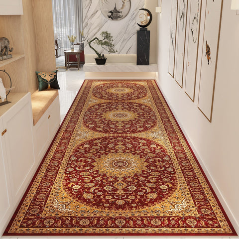 Long Narrow Hallway Runners, Kitchen Runner Rugs, Washable Entryway Runner Rug Ideas, Colorful Persian Runner Rugs for Bedside, Non Slip Entrance Runner Rugs-HomePaintingDecor