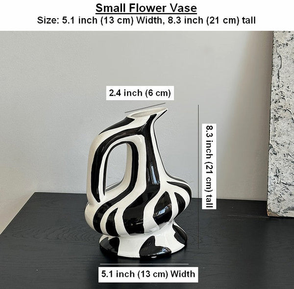Porcelain Bud Vases, Handmade Water Holding Flower Vases, Modern Ceramic Flower Vases, Small Flower Vases on Table-HomePaintingDecor