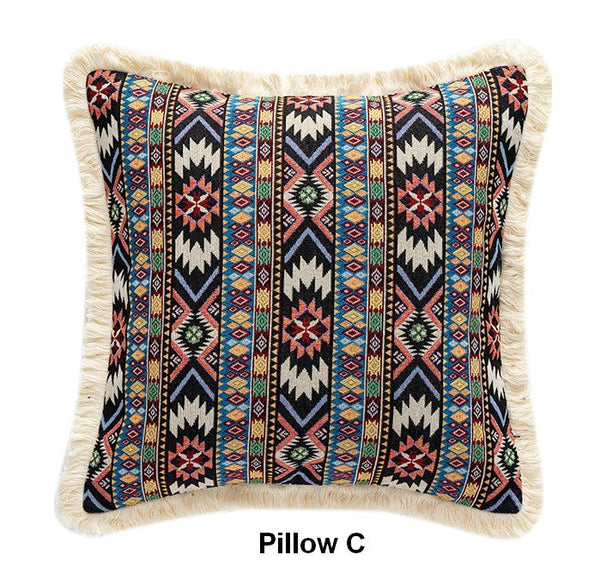 Large Bohemian Decorative Sofa Pillows for Living Room, Modern Geometric Pillows, Decorative Throw Pillows for Bedroom, Oriental Throw Pillow for Couch-HomePaintingDecor