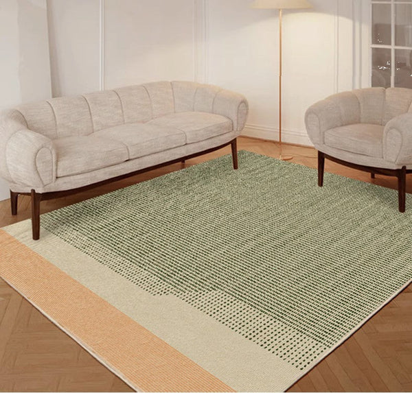 Contemporary Abstract Rugs for Dining Room, Living Room Modern Rug Ideas, Bedroom Floor Rugs, Green Abstract Rugs for Living Room-HomePaintingDecor