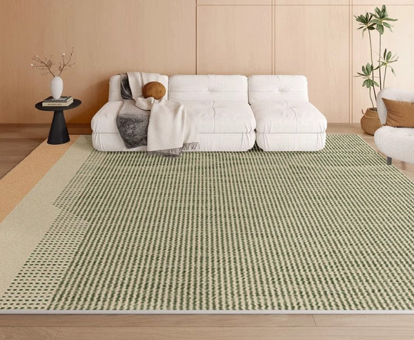 Living Room Modern Rug Ideas, Bedroom Floor Rugs, Contemporary Abstract Rugs for Dining Room, Green Abstract Rugs for Living Room-HomePaintingDecor