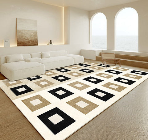 Large Modern Rugs for Living Room, Abstract Modern Area Rugs for Bedroom, Geometric Modern Rugs for Sale, Contemporary Rugs for Bathroom-HomePaintingDecor