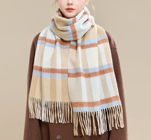 Holiday Scarf, Winter Wool Scarf, Warm Winter Scarf, Christmas Gifts for Her, Cold Weather Scarf, Fashion Scarf, Soft Cashmere Scarf for Girls, Elegant Wool Scarves