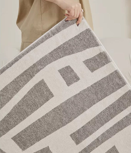 Large Modern Rugs for Living Room, Gray Geometric Area Rugs for Bedroom, Contemporary Area Rugs for Dining Room-HomePaintingDecor