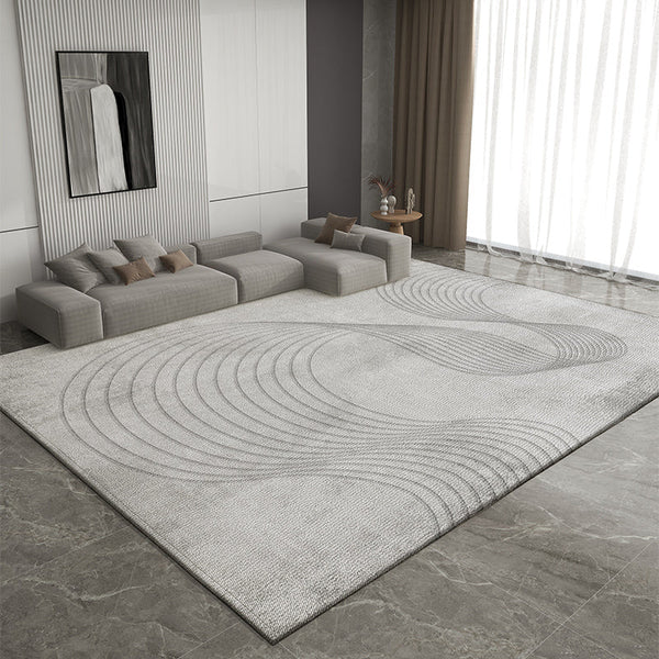 Geometric Modern Rugs for Sale, Modern Rug Placement Ideas for Living Room, Gray Rugs for Dining Room, Contemporary Modern Rugs for Bedroom-HomePaintingDecor