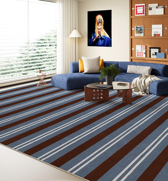 Colorful Modern Rugs for Living Room, Dining Room Geometric Modern Rugs, Mid Century Modern Rugs, Contemporary Modern Rugs under Coffee Table-HomePaintingDecor