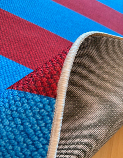 Modern Living Room Rug Ideas, Blue Mid Century Modern Rugs, Colorful Modern Rugs for Dining Room, Geometric Contemporary Area Rugs-HomePaintingDecor