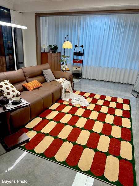 Geometric Modern Rugs, Mid Century Contemporary Rugs, Modern Living Room Rug Ideas, Colorful Area Rugs for Dining Room-HomePaintingDecor