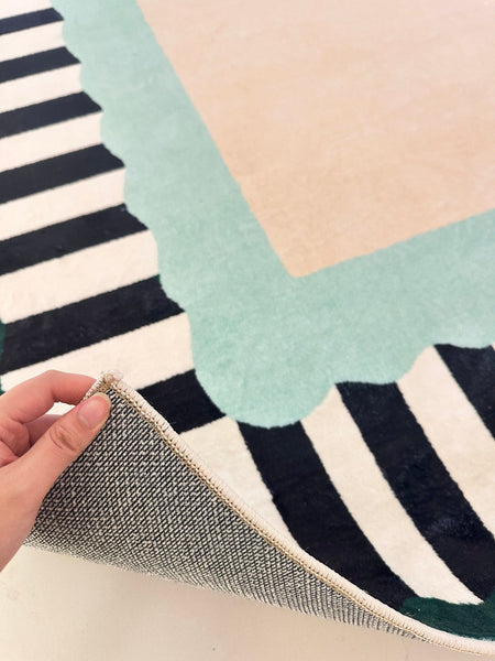 Living Room Contemporary Modern Rugs, Geometric Modern Rugs, Modern Carpets under Coffee Table, Colorful Modern Rugs for Bedroom-HomePaintingDecor