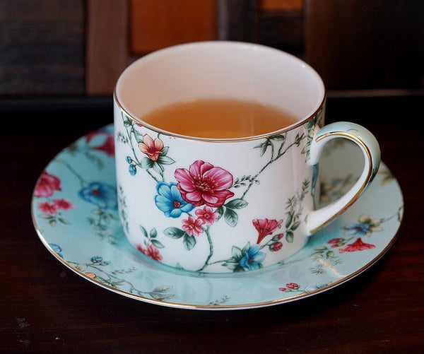 Elegant Coffee Cup, Porcelain Tea cups, British Tea Cup Set, Vintage Tea Cup Set, Afternoon Tea Cup with Saucer Set, Porcelain Coffee Cups, Coffee Cup in Gift Box-HomePaintingDecor