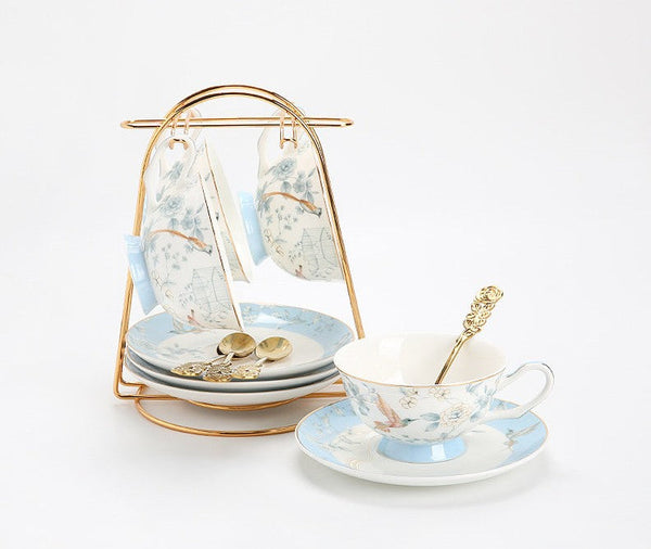 Luxury Tea Cup with Saucer, Elegant Coffee Cup, Ceramic Tea Cup Set, Porcelain Coffee Cup, Porcelain Tea cups, British Tea Cup Set, Afternoon Tea Cup with Saucer Set-HomePaintingDecor