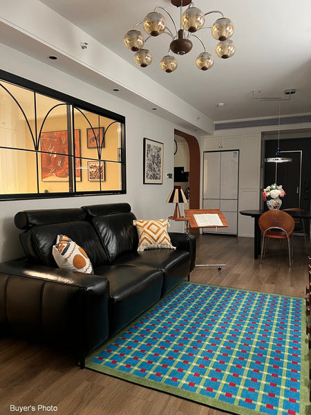 Contemporary Modern Rugs for Living Room, Mid Century Modern Rugs, Colorful Absract Rugs for Bedroom, Minimalist Geometric Rugs for Living Room-HomePaintingDecor