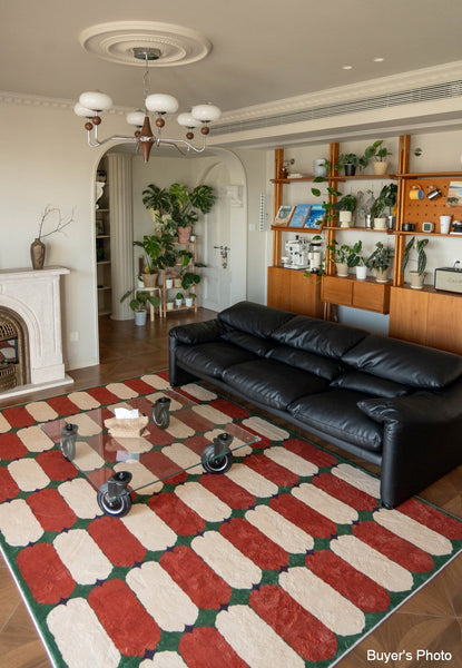 Geometric Modern Rugs, Mid Century Contemporary Rugs, Modern Living Room Rug Ideas, Colorful Area Rugs for Dining Room-HomePaintingDecor