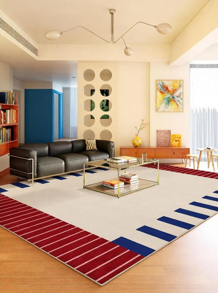 Geometric Modern Rugs, Modern Carpets under Coffee Table, Colorful Modern Rugs for Bedroom, Contemporary Modern Rugs for Living Room-HomePaintingDecor
