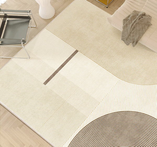 Abstract Contemporary Modern Rugs, Thick Modern Rugs for Living Room, Modern Rugs for Dining Room, Geometric Contemporary Rugs Next to Bed-HomePaintingDecor