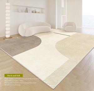 Abstract Contemporary Modern Rugs, Thick Modern Rugs for Living Room, Modern Rugs for Dining Room, Geometric Contemporary Rugs Next to Bed-HomePaintingDecor