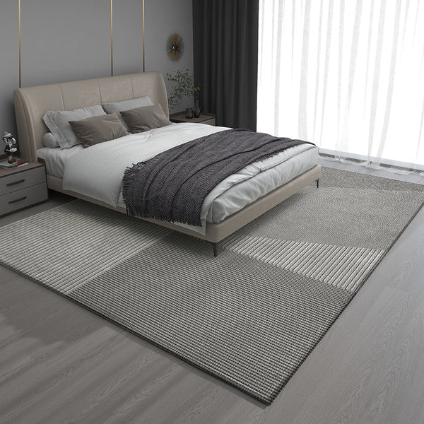 Modern Rug Placement Ideas for Bedroom, Contemporary Modern Rugs for Living Room, Geometric Modern Rugs for Sale, Gray Rugs for Dining Room-HomePaintingDecor
