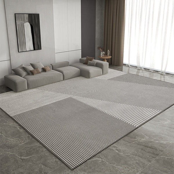 Modern Rug Placement Ideas for Bedroom, Contemporary Modern Rugs for Living Room, Geometric Modern Rugs for Sale, Gray Rugs for Dining Room-HomePaintingDecor