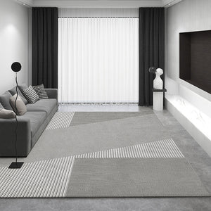 Modern Rug Placement Ideas for Bedroom, Contemporary Modern Rugs for Living Room, Geometric Modern Rugs for Sale, Gray Rugs for Dining Room-HomePaintingDecor