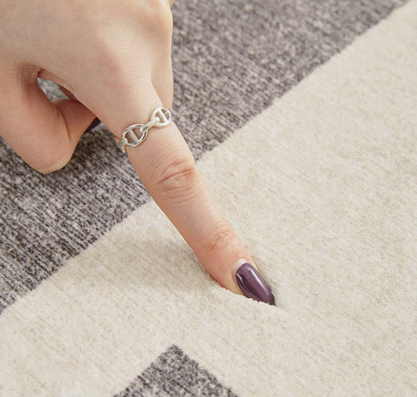 Modern Rugs for Living Room, Gray Modern Rugs for Bedroom, Large Geometric Rugs, Contemporary Area Rugs for Dining Room-HomePaintingDecor