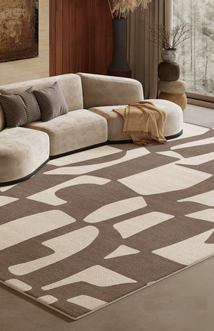 Abstract Contemporary Rugs for Bedroom, Modern Rugs under Sofa, Dining Room Floor Rugs, Modern Rug Ideas for Living Room-HomePaintingDecor