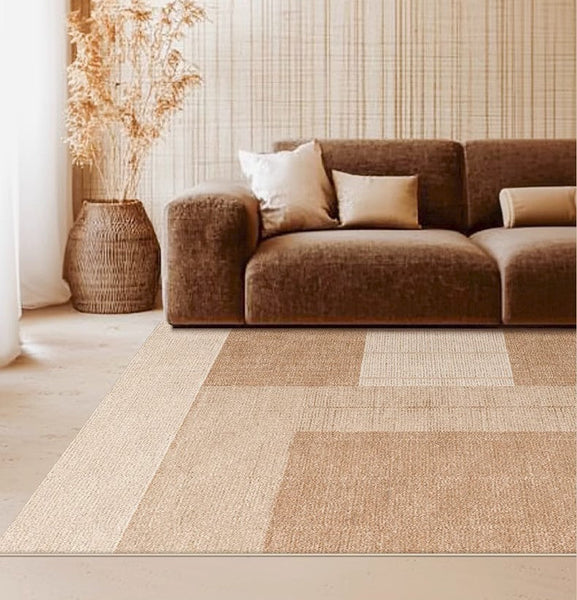 Contemporary Abstract Rugs under Dining Room Table, Large Modern Rugs for Living Room, Mid Century Modern Rugs for Bedroom-HomePaintingDecor