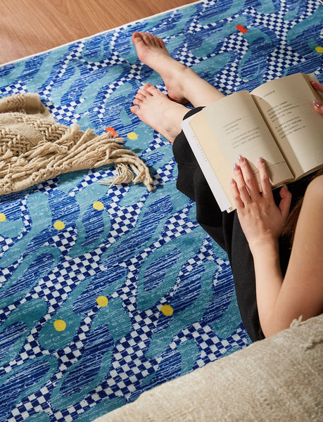 Abstract Area Rugs for Living Room, Contemporary Modern Rugs Next to Bed, Modern Carpets for Office, Geometric Modern Rugs under Dining Room Table-HomePaintingDecor