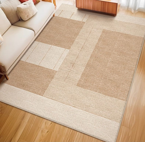 Contemporary Abstract Rugs under Dining Room Table, Large Modern Rugs for Living Room, Mid Century Modern Rugs for Bedroom-HomePaintingDecor
