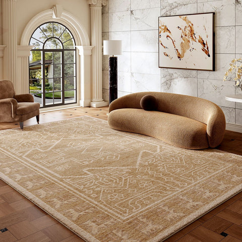 Large Modern Rugs under Dining Room Table, Contemporary Abstract Rugs Next to Bed, Geometric Modern Carpets for Office, Vintage Soft Turkish Rug for Living Room-HomePaintingDecor