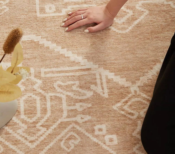 Large Modern Rugs under Dining Room Table, Contemporary Abstract Rugs Next to Bed, Geometric Modern Carpets for Office, Vintage Soft Turkish Rug for Living Room-HomePaintingDecor